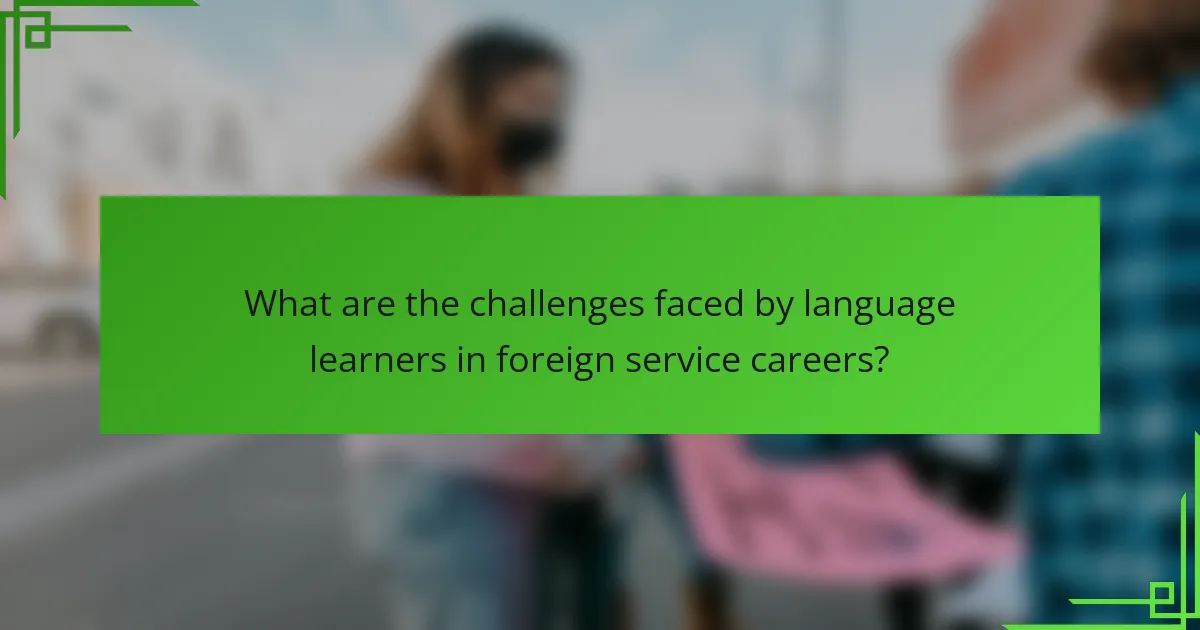 What are the challenges faced by language learners in foreign service careers?