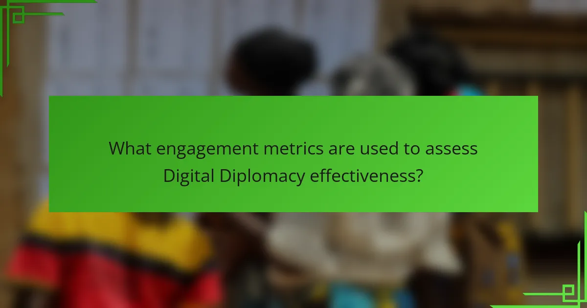 What engagement metrics are used to assess Digital Diplomacy effectiveness?
